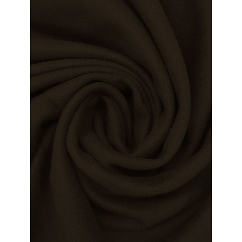 Dark Chocolate Wool/Polyester Napped Coating 58W