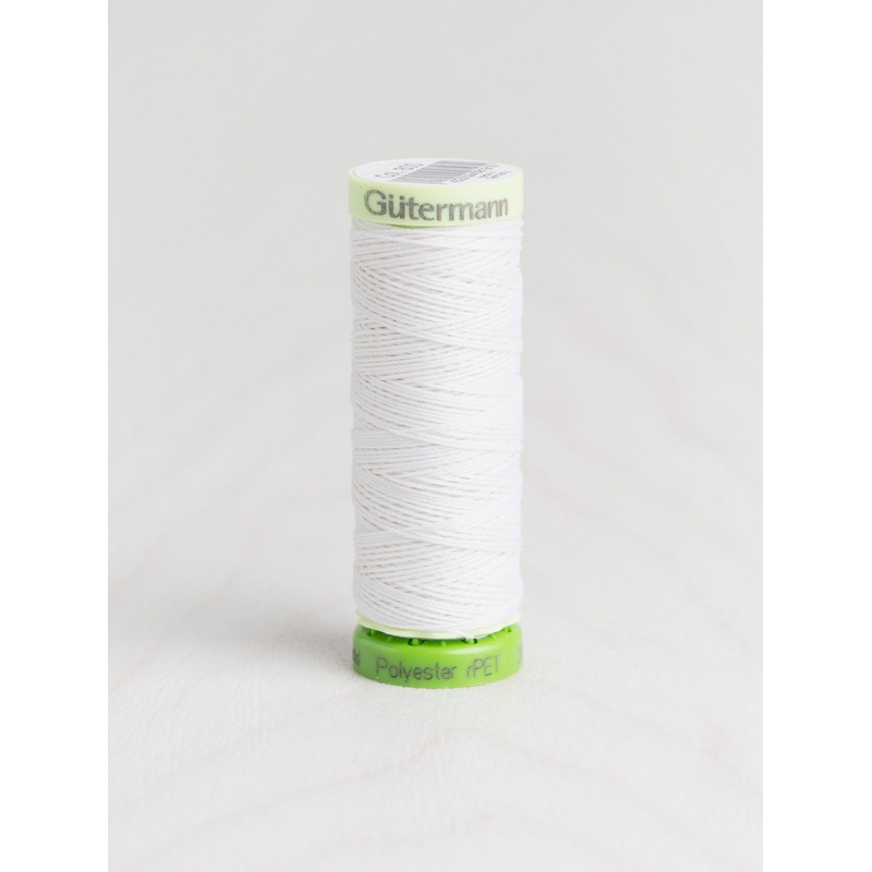 Gtermann rPET Recycled Topstitch Thread - Bright White 800