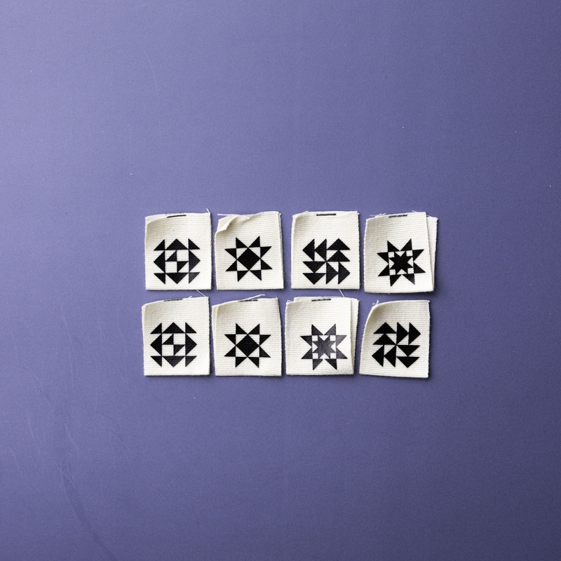 Quilt Blocks - Premium Woven Sew In Labels - Sarah Hearts #LC186