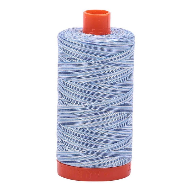 Storm at Sea 50wt Aurifil Vareigated 100% Cotton Mako Thread Large Spool 1,422 yards
