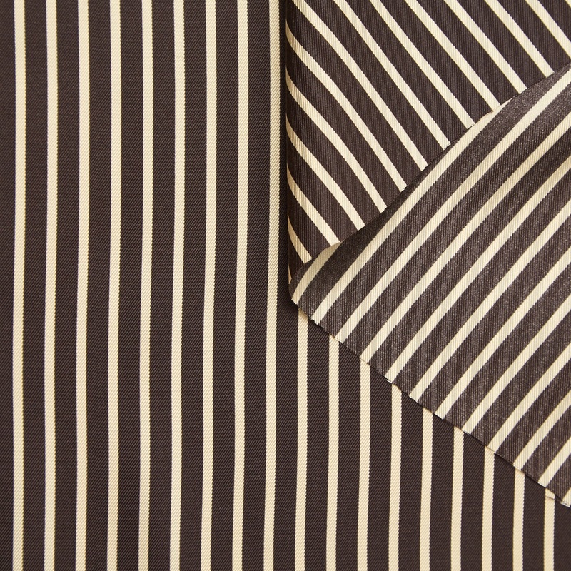 T23A05162 | Stripe Silk Twill Turkish Coffee