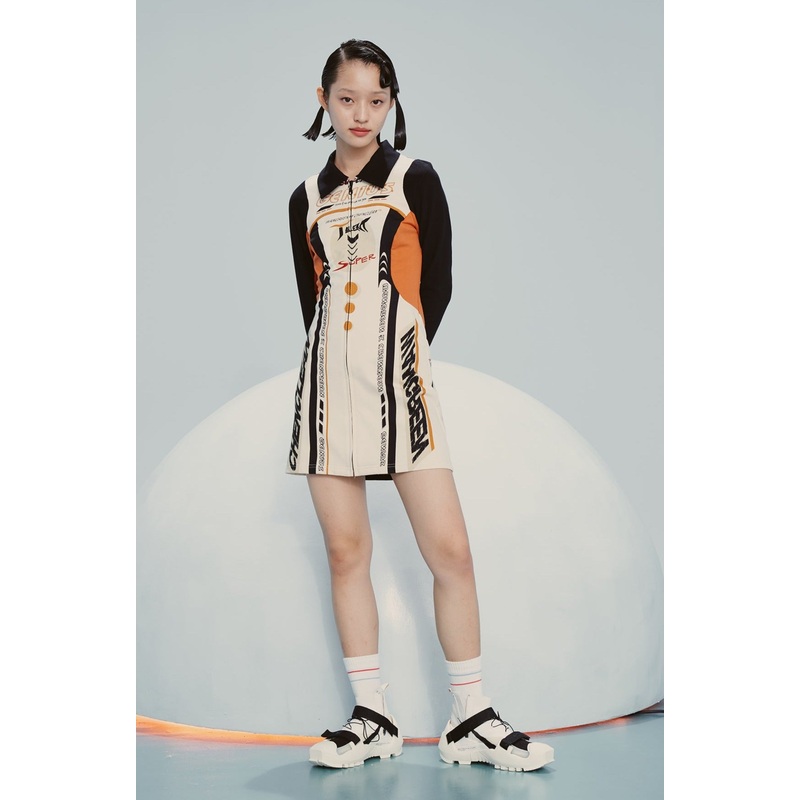 WXC | Contrast Zip Polo Dress