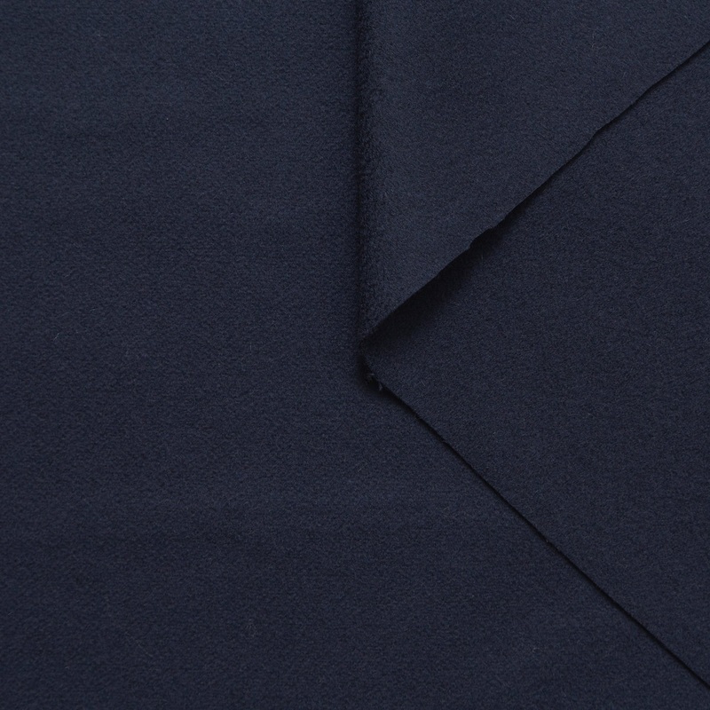 T23I06300 | Double Face Brushed Wool Drap Navy Blazer
