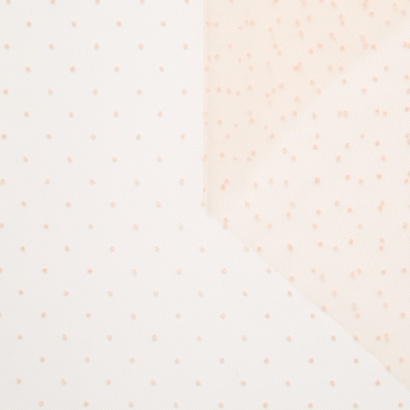 T23M05763 | Flocked Plumetis Tulle Opal Gray