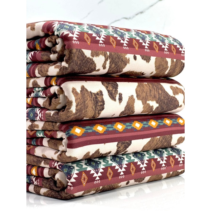 (DBP) JADE PATTERN AND BROWN COW FUR PRINT
