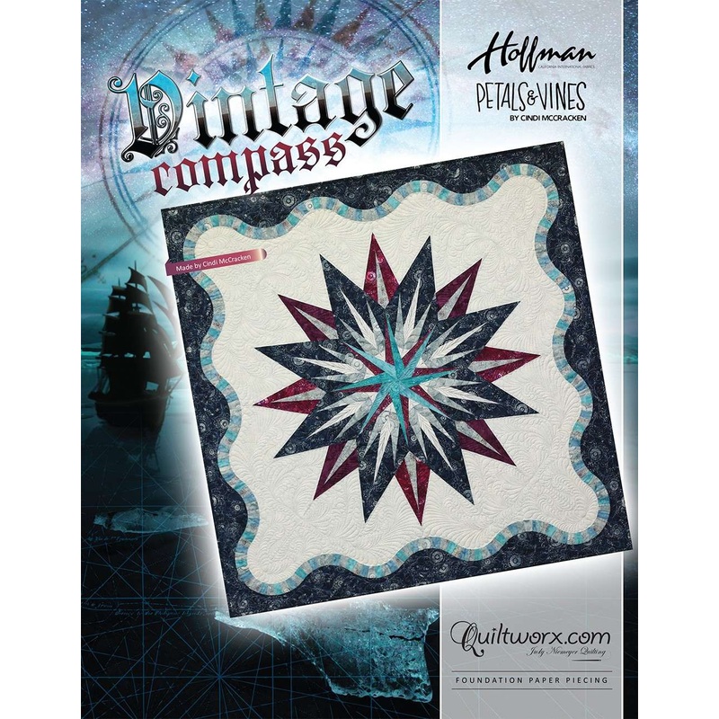 Vintage Compass Foundation Paper Piecing Pattern by Judy and Brad Niemeyer