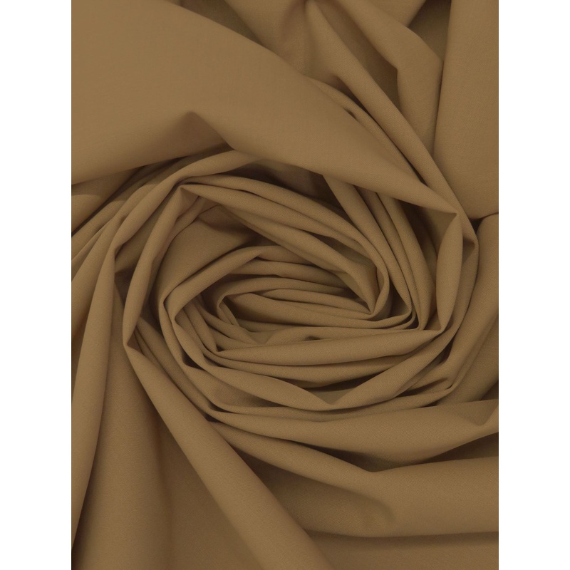 SOLD AS IS ONLY - Brown Wool/Lycra Plainweave Stretch Suiting - NY Designer - 60W