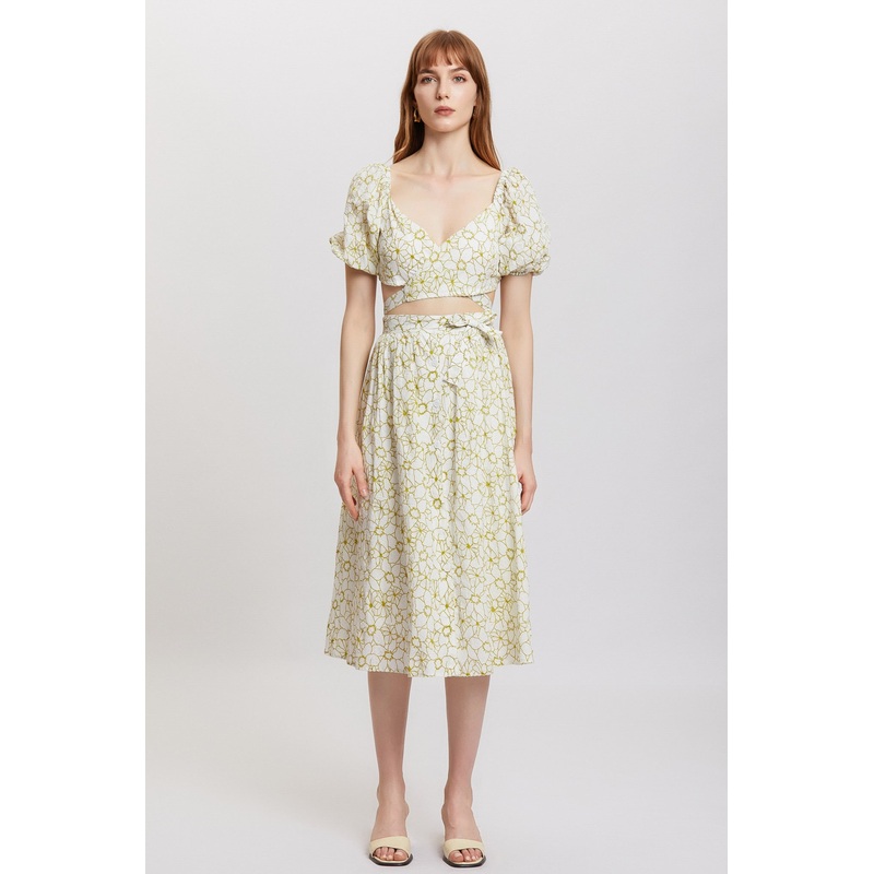 ST | Theaceae Cotton Top And Skirt Set