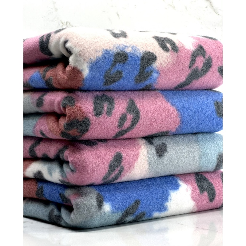 (BRUSHED SWEATER KNIT) LEOPARD PRINT ON COLORFUL PATTERN