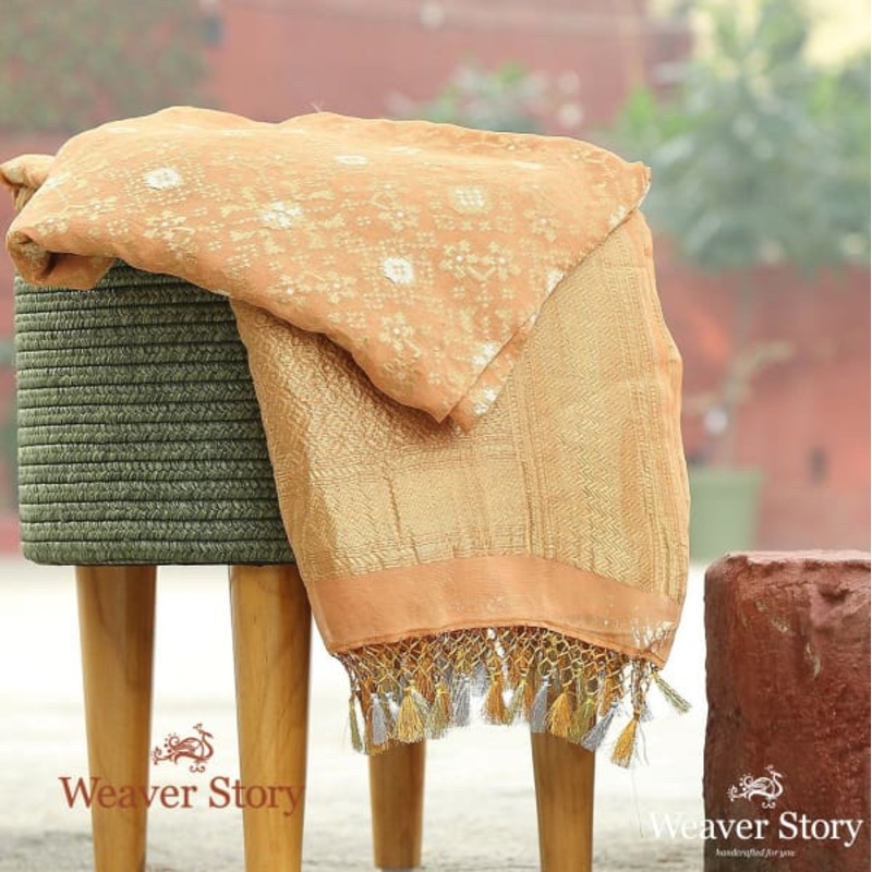 Handwoven Banarasi Georgette Cutwork Dupatta