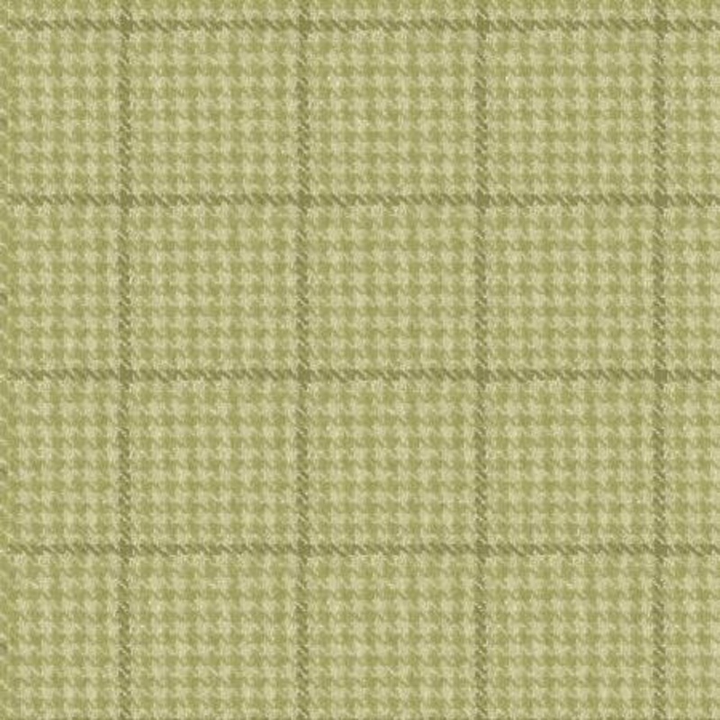 Sage Houndstooth Plaid Unfelted Wool W381224-SAGE