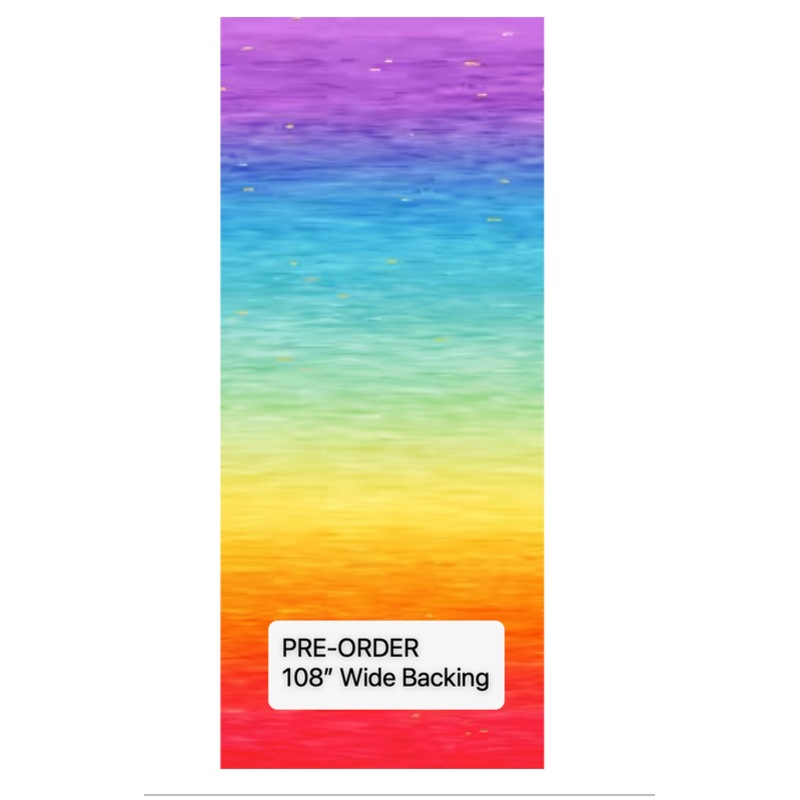 Rainbow Watercolor Ombre 46.5in repeat 108in Wideback # 8834S-108 PRE-ORDER
