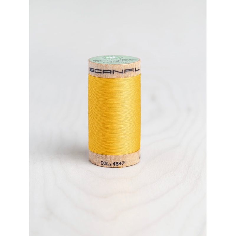 Scanfil Organic Cotton 50wt Thread 500 yards - Banana 4847