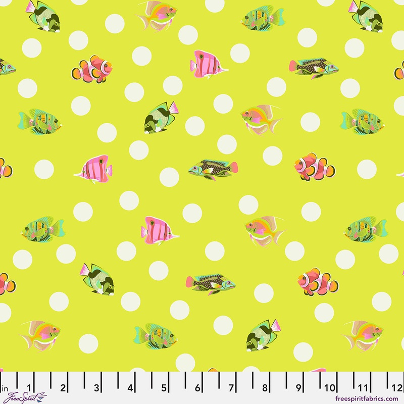 School Crossing - Seagrass || Tula Pink Floral Reef PWTP268.SEAGRASS
