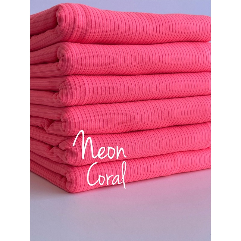 z.(4X2 RIB) NEON CORAL