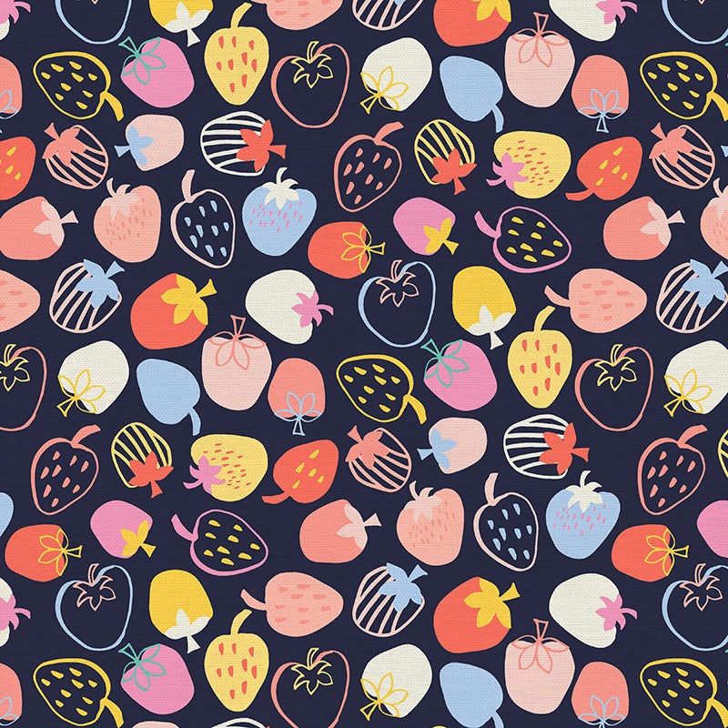 Strawberry Patch - Navy