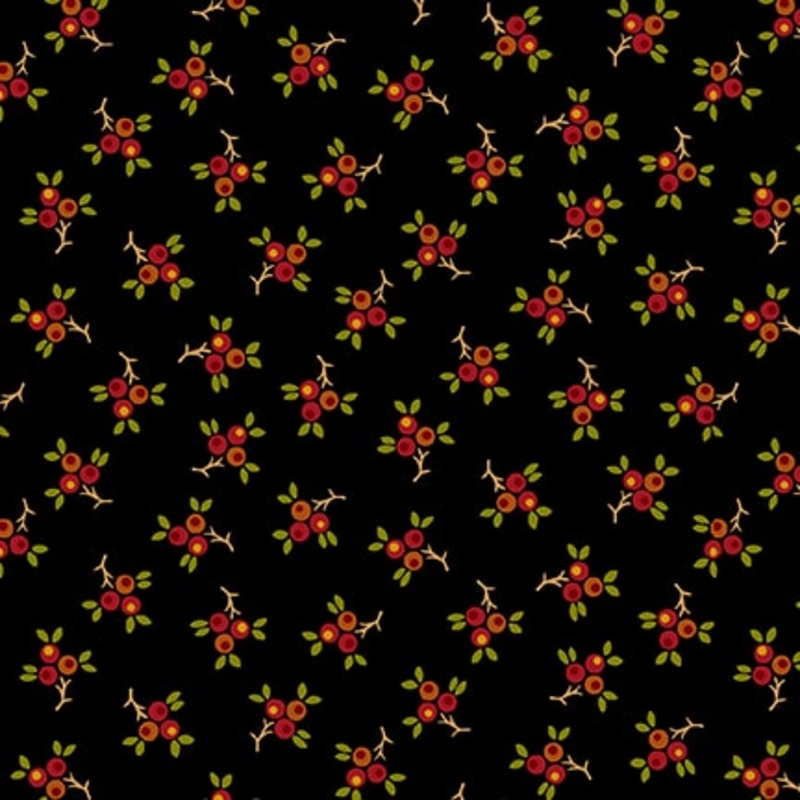 Quiet Grace - Berry Sprigs - Black