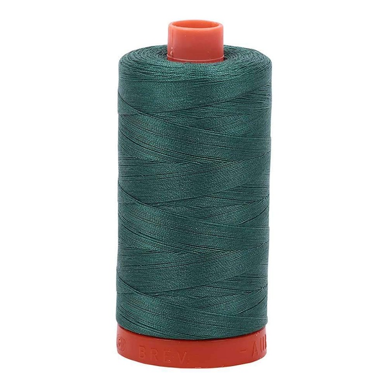 Turf Green 50wt Aurifil 100% Cotton Mako Thread Large Spool 1,422 yards