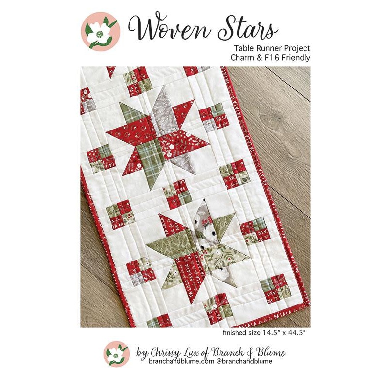 Woven Stars Table Runner pattern - BNB 230 - Branch & Blume Sku: 71433