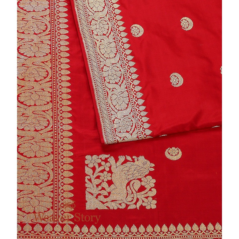 Handloom Red Chaand Boota Dupatta