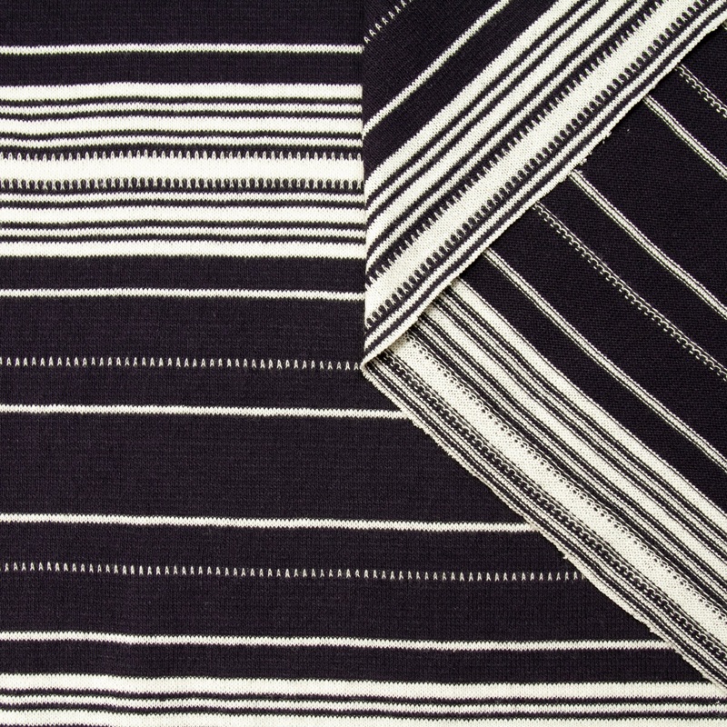 T22V03352 | Striped Cotton Jersey Anthracite