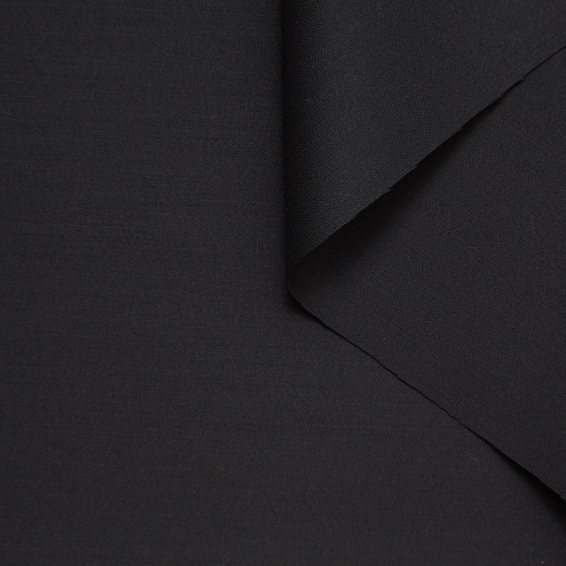 T23L06258 | Wool & Silk Mikado Black