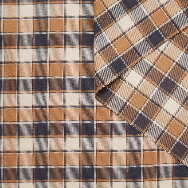 T23W06067 | Tartan Cotton Flannel Brown Sugar