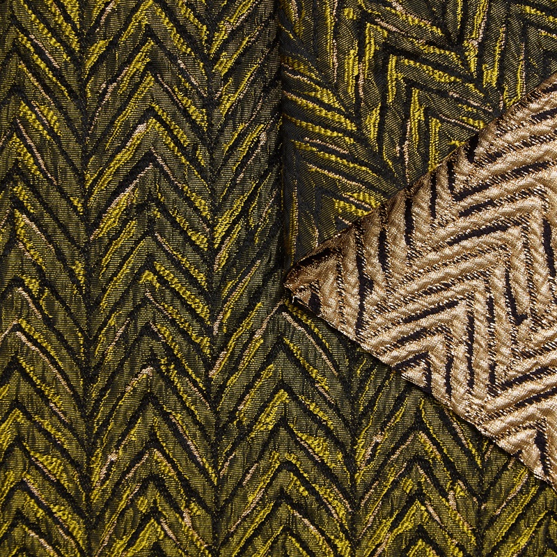 T24P13295 | Shiny Cotton Herringbone Jacquard Naval Academy