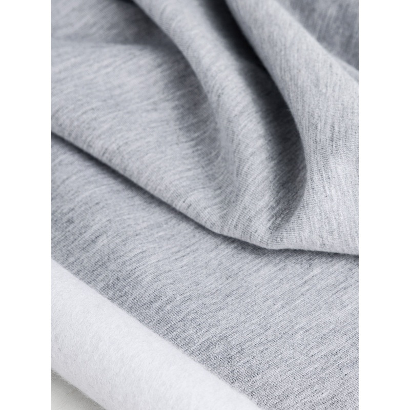 Bamboo Cotton Stretch Fleece - Cloud Grey