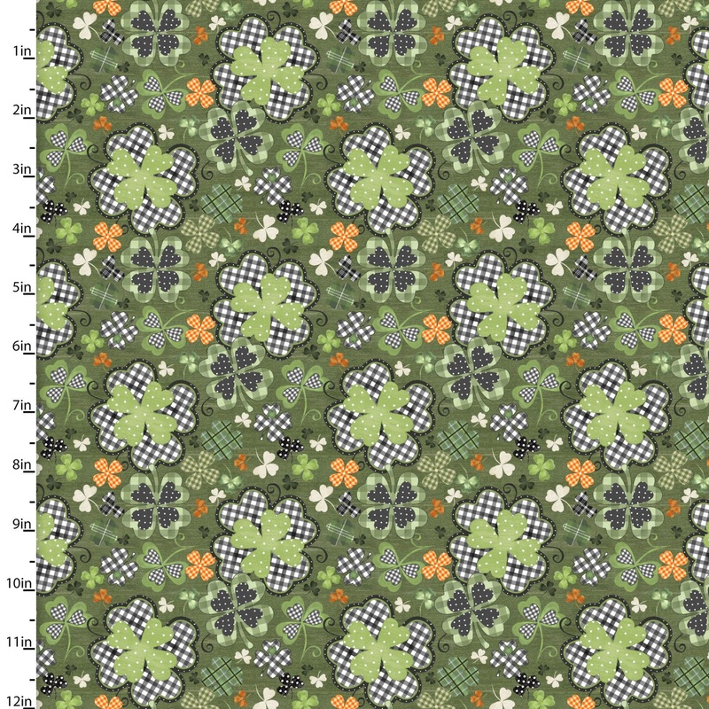 Shamrockin Clover All Over Green 22243