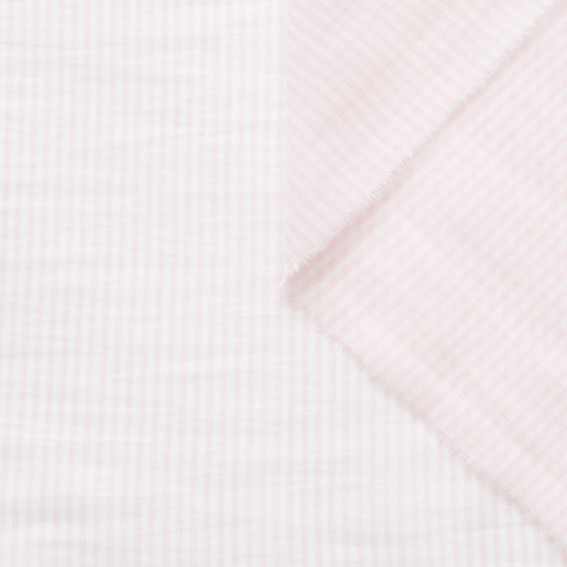 T22A01111 | Striped Lyocell & Cotton Batiste Pink Marshmallow