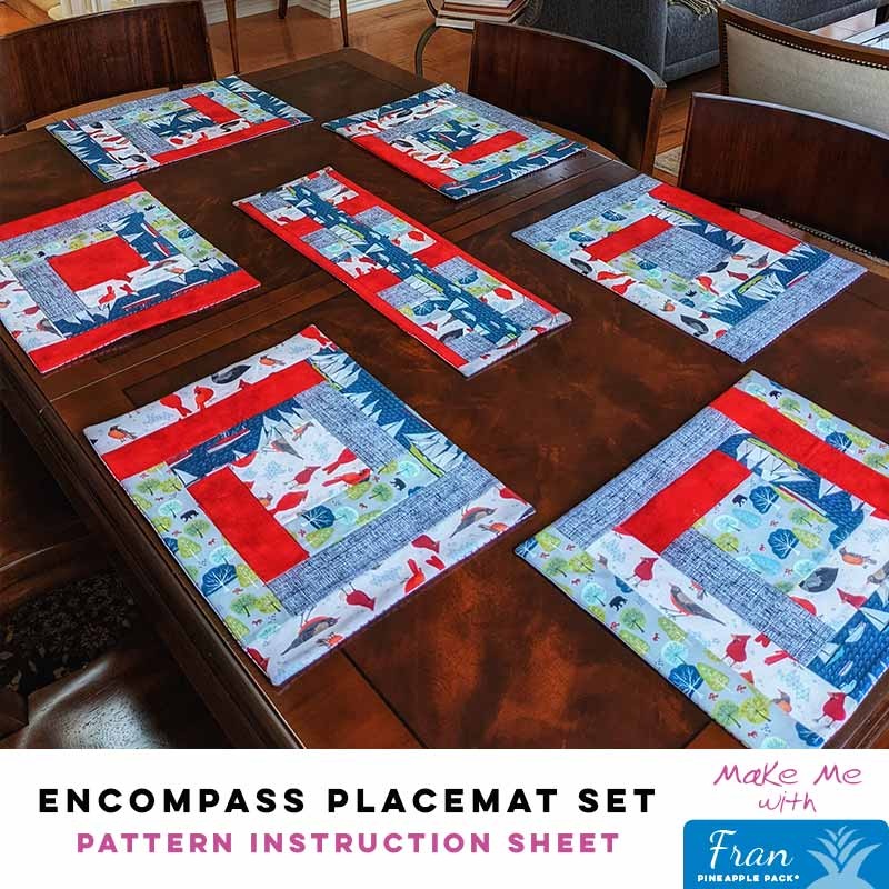 Encompass Placemat Set - Fran Pineapple Pack Pattern