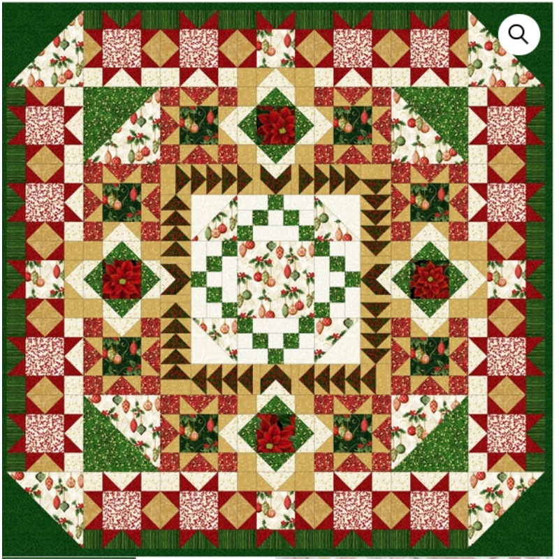 Holiday Wishes Quilt Pattern - Finished Size 70" X 70" - Glenda Wilder Designs