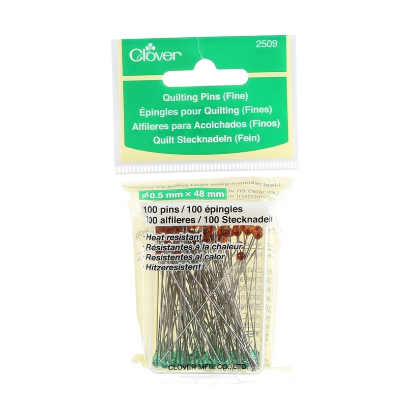 Quilting - Fine Pin - Size 30 - 1 7/8"- 100 count - 2509CV - Sku: 72044