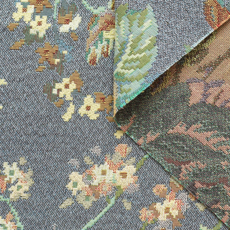 T22O01237 | Flower Jacquard Smoke Blue