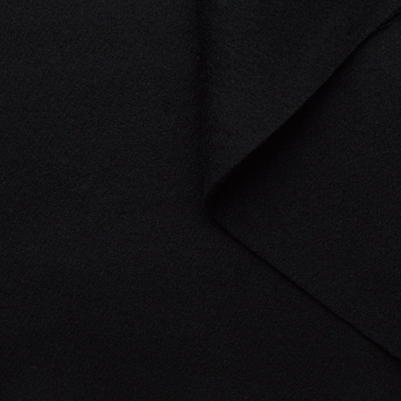 T22W03550 | Splittable Brushed Wool & Cashmere Drap Black