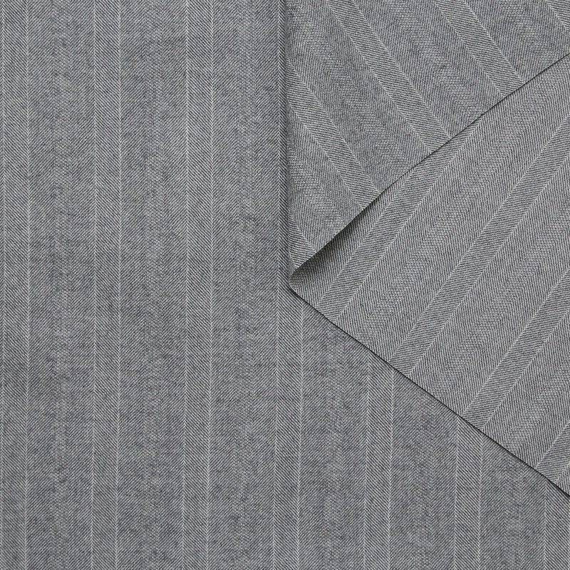 T25J13055 | Twin Stripe Virgin Wool Herringbone Mockingbird