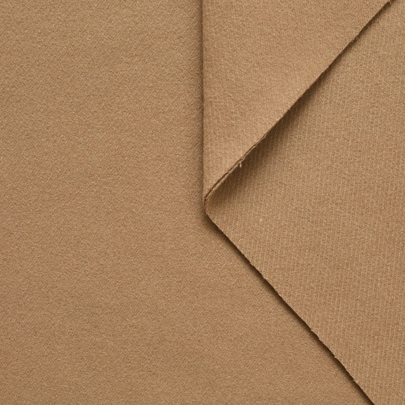 T21B00482 | Water Repellent Splittable Wool & Cashmere Brushed Tricotine Tannin