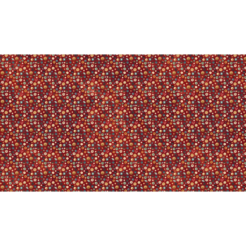 Stonehenge Stitchin' DP28347-24 Red Multi Buttons