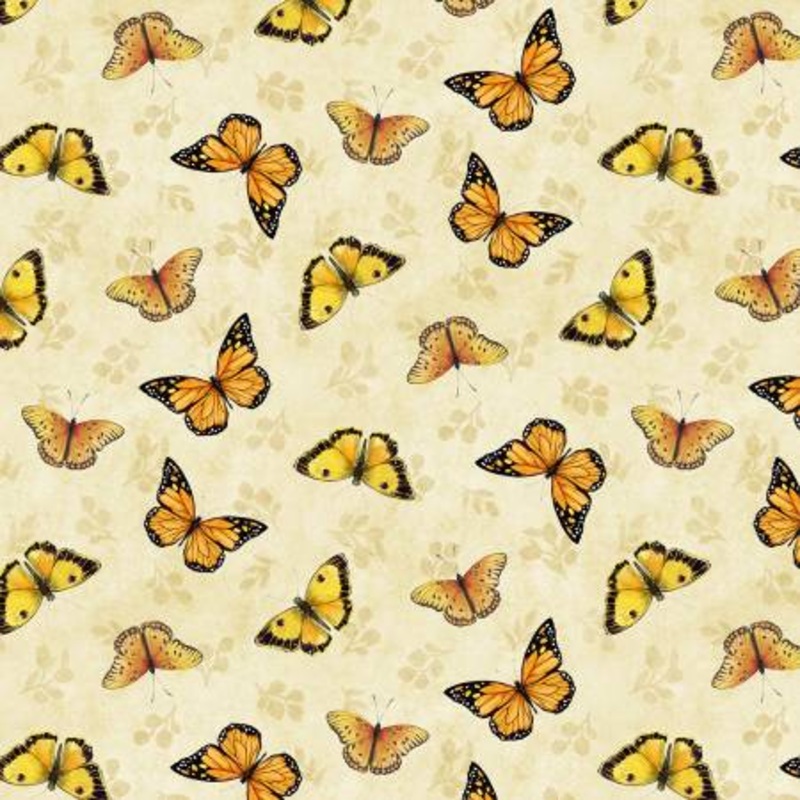 Sunflower Splendor Cream Butterfly Toss 83329-285