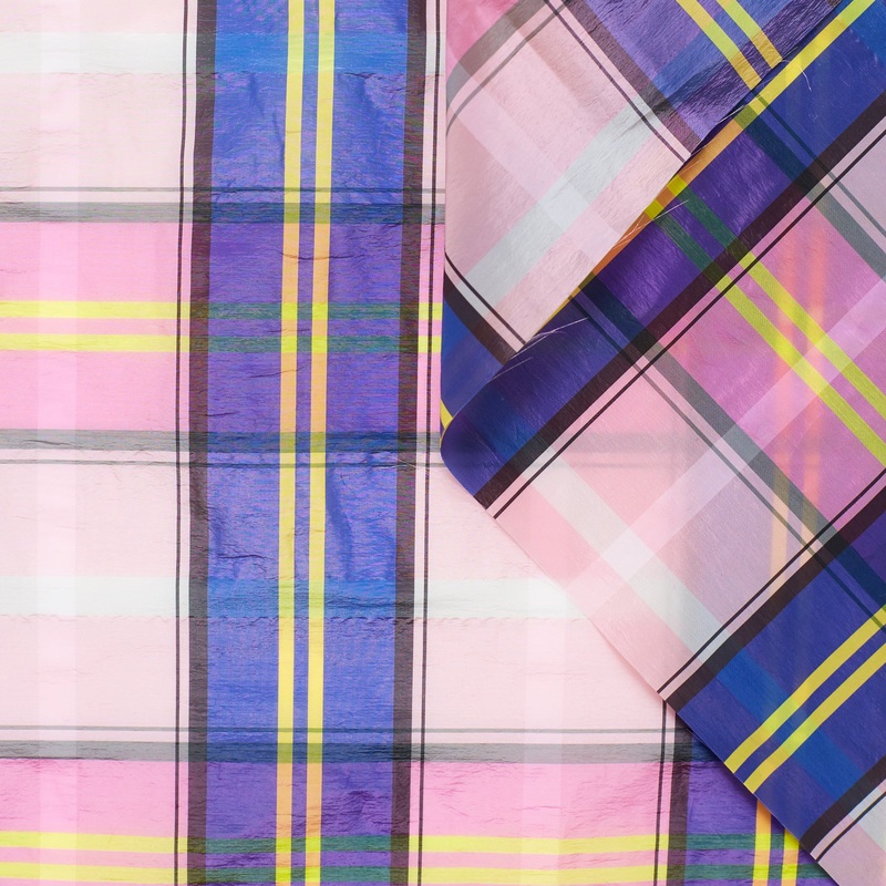 T21C00693 | Water Repellent Checked Taffeta Petrified Oak