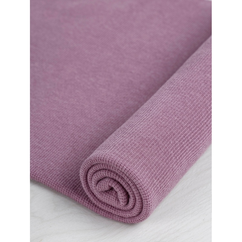 Tencel Lyocell Organic Cotton Tubular Rib Knit - Light Mauve