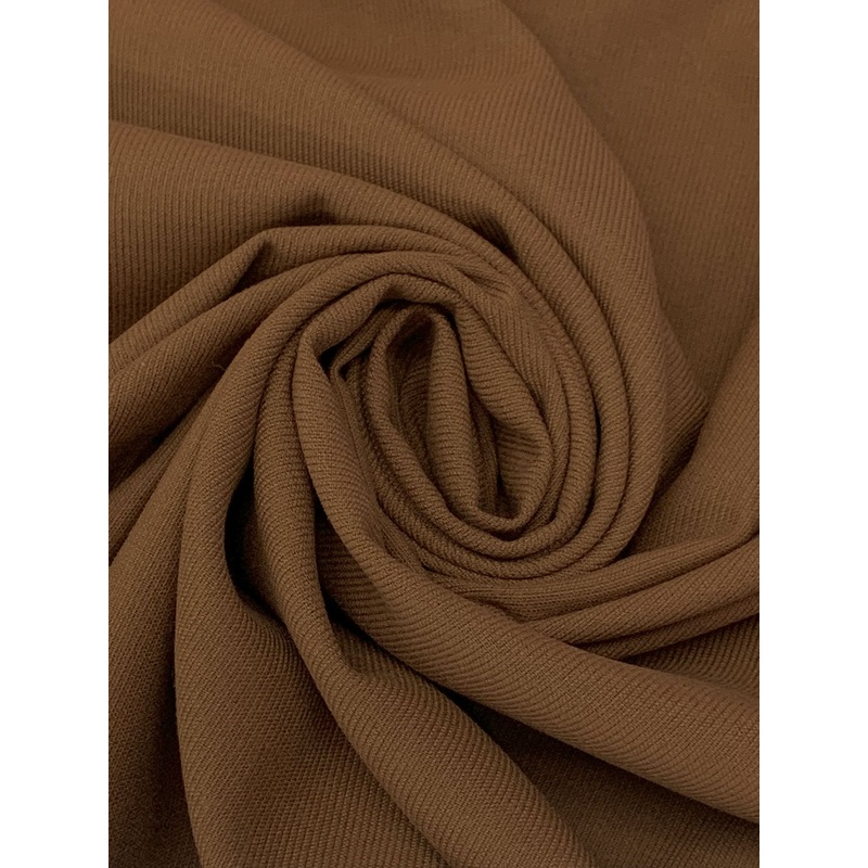 Coyote Brown Polyester/Wool Corded Flannel Suiting 58W