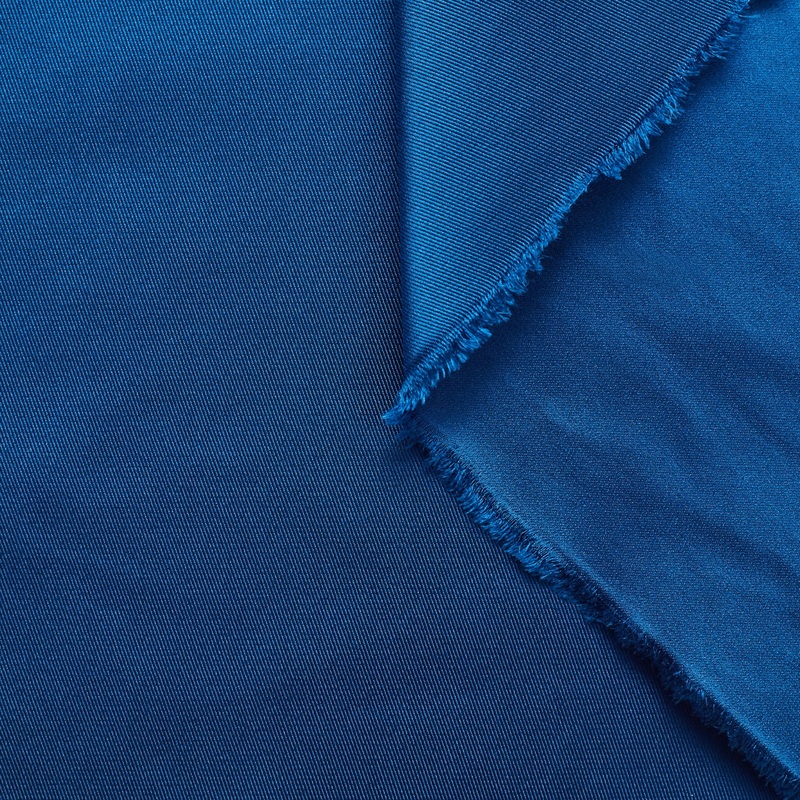 T21B00528 | Silk Satin Duchess Back Twill Mykonos Blue