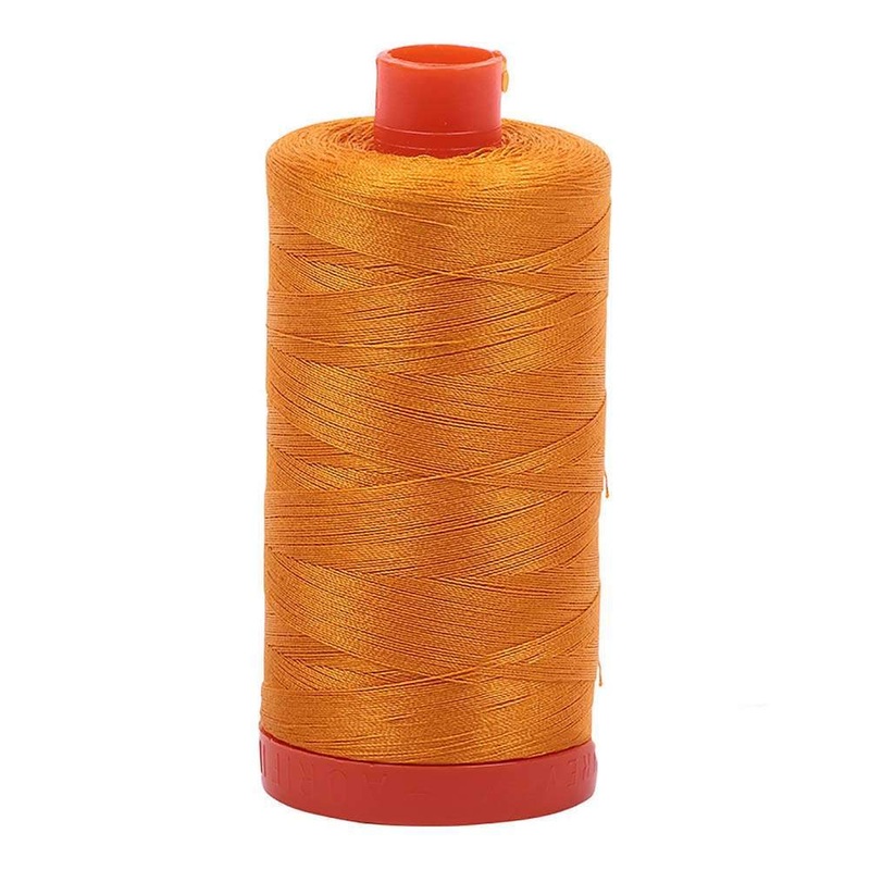 Yellow Orange 50wt Aurifil 100% Cotton Mako Thread Large Spool 1,422