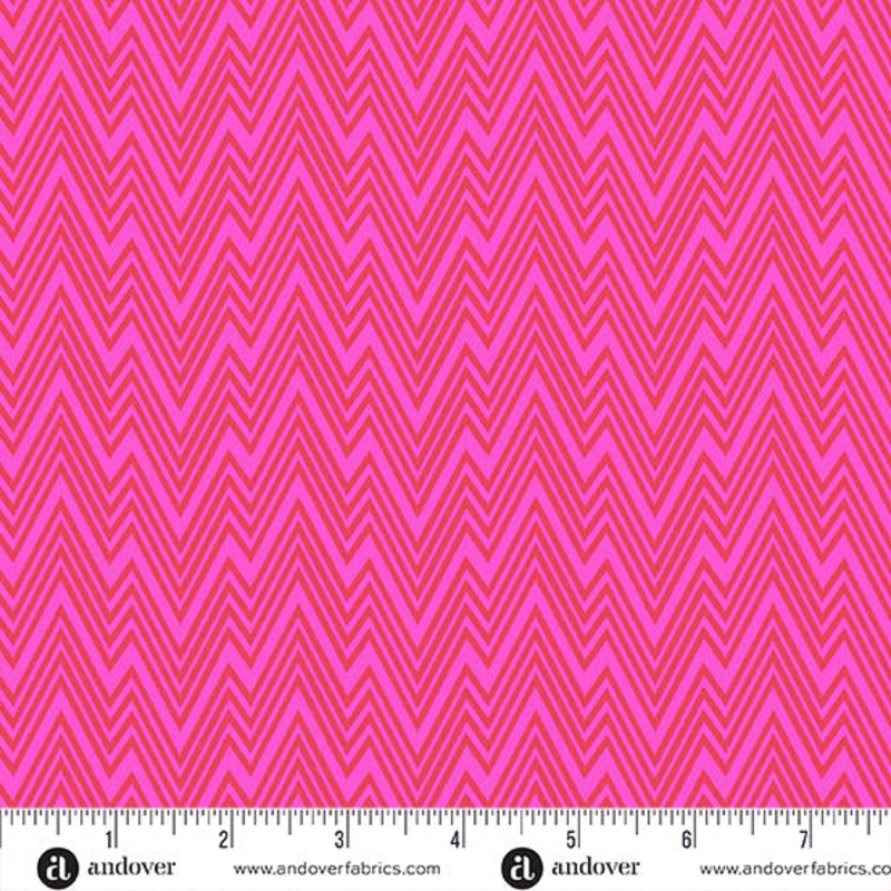 Perfect Day - Zigziig Pink by Libs Elliott for Andover