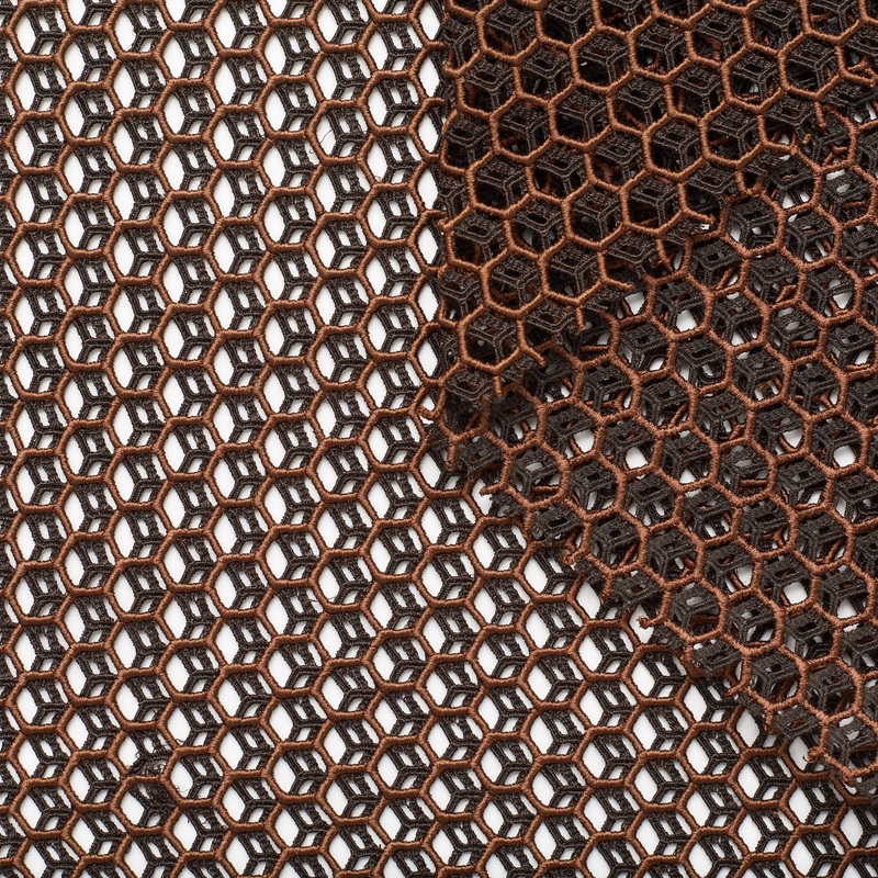 T23C04853 | Geometrical Macrame Guipure 113cm Coffee Bean
