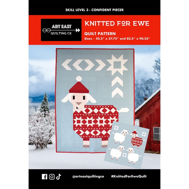 Knitted For Ewe Quilt Pattern Booklet by Art East Quilting Co