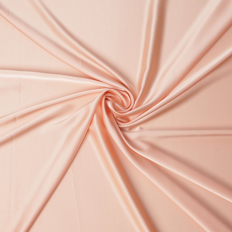 Peach Synthetic Crepe Satin Fabric Smooth & Lustrous 140cm Wide Made in Japan-D22171