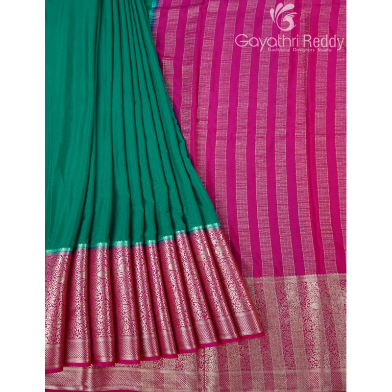 SEMI MYSORE CREPE SAREE-SMC346